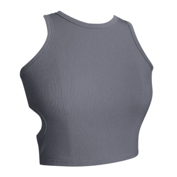 Women's Fashion Sports Crop Top Sleeveless Workout Tank Casual Comfortable Breathable Stretchy Soft Lightweight Summer Activewear