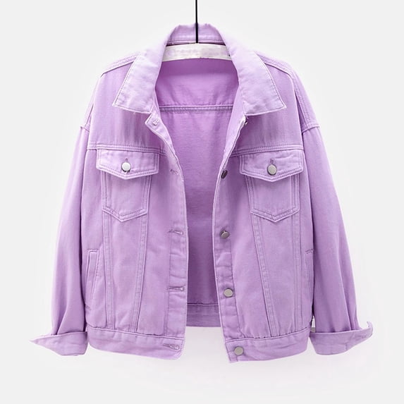 Women's Fashion Spring Warm Solid Long Sleeve Denim Jackets Outerwear Top Casual Coat For Women Street Style