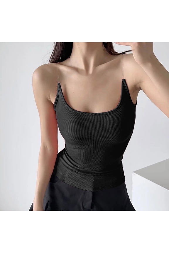 Women's Fashion Stealth Sling Girl Solid Color Slim Vest Backless Tops for Women plus Size Sequin Top for Women 4x for Women 30th Birthday Tops for Women 1x Tops Women Girl Workout Too Camisole