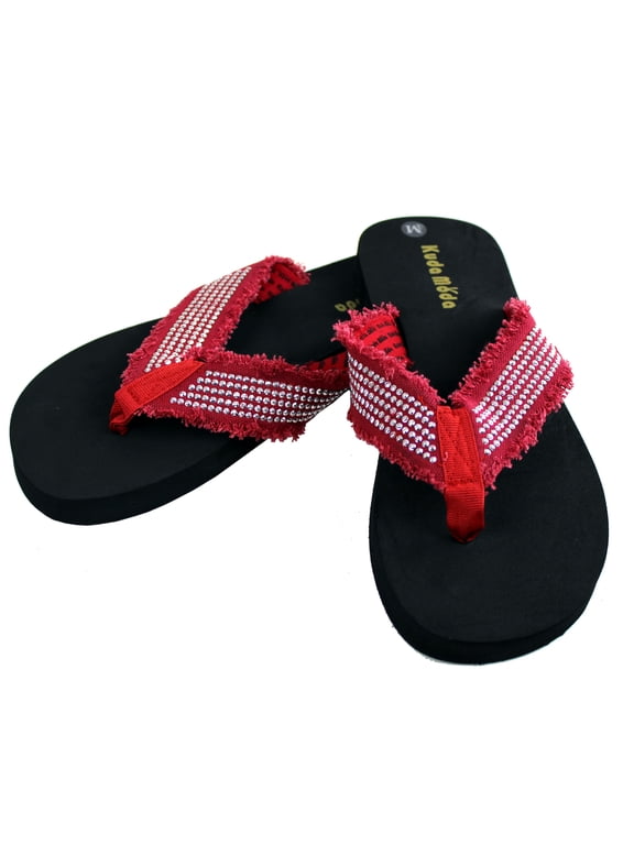 Women's Fashion Strap Casual Thongs Flat Flip Flop Light Weight Sparkling Sandal Flip Flops Slipper