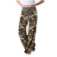 thumbnail image 1 of Women's Fashion Stretch Camouflage Casual High Waist Pants Floral Print Yoga Sports Pants Loose Trousers Plus Size, 1 of 3