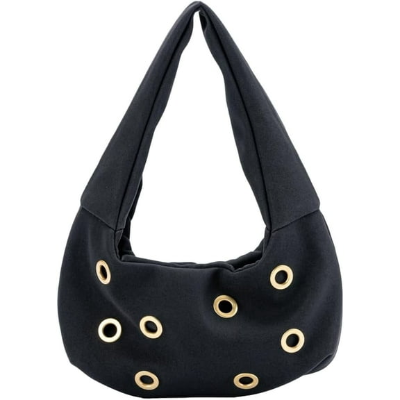Women's Fashion Suede Rivet Wallet Y2K Punk Rivet Shoulder Bag Armpit Purse Casual Crossbody Winter