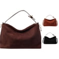 thumbnail image 1 of Women's Fashion Suede Zipper Shoulder Bag Temperament Solid Color Handbag, 1 of 6