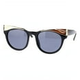 thumbnail image 1 of Women's Fashion Sunglasses Gold Metal Top Round Butterfly Cat Eye UV400 Black, 1 of 5
