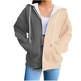 thumbnail image 1 of Women's Fashion Sweatshirt Long Sleeve Hooded Casual Printed Gray Winter Clothes 2025 ( 2XL ), 1 of 4