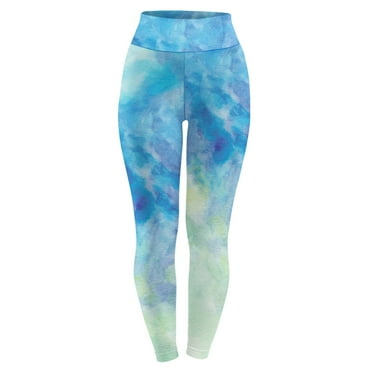 Women's Fashion Tie Dye Leggings Seamless Workout Leggings for Women High Waisted Scrunch Yoga Gym Exercise Running Fitness Active