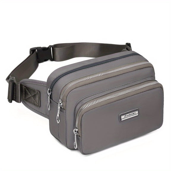 Women's Fashion Waist Pack Solid Color Small Zipper Waist Pack Casual Style Suitable for Travel and Outdoor Activities Adjustable Shoulder Strap