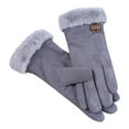 thumbnail image 1 of Women's Fashion Warm Touchscreen Gloves Cute Bow Non-Slip Riding Driving Gloves Gray One Size, 1 of 3