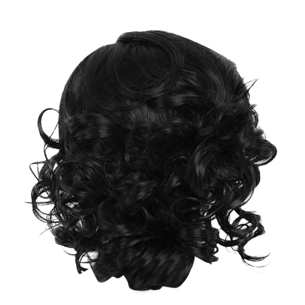 Women's Fashion Wig Black Synthetic Hair Long Wigs Curly Wig Hair