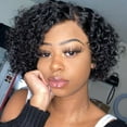 thumbnail image 1 of Women's Fashion Wig Black Synthetic Hairshort Wigs Hair Wave, 1 of 1