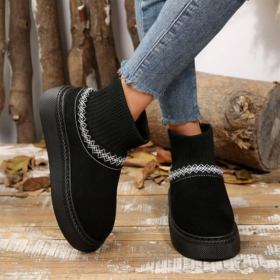 Women's Fashion Winter Boots - Cozy Ankle Booties with Slip-Resistant Traction for Indoor & Outdoor Use