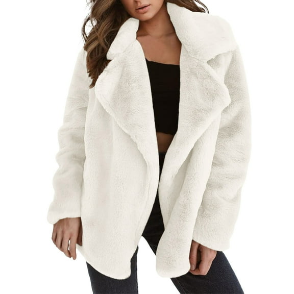 Women's Fashion Winter Coats Sherpa Shearling Oversized Trendy Jackets Warm Outerwear Clothing Silver, S