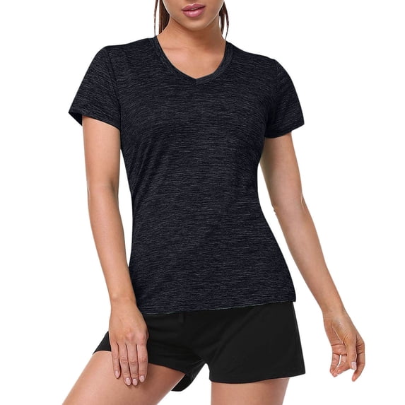 Women's Fashion Women V Neck Short Sleeve Moisture Wicking Shirts Sport Activewear Top winter clothes for women