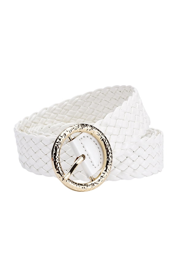 Women's Fashion Woven Belts Glitter Belt Leather Belts For Dresses Jeans Pants