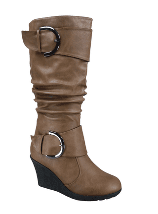 Knee high wedge boots sale online