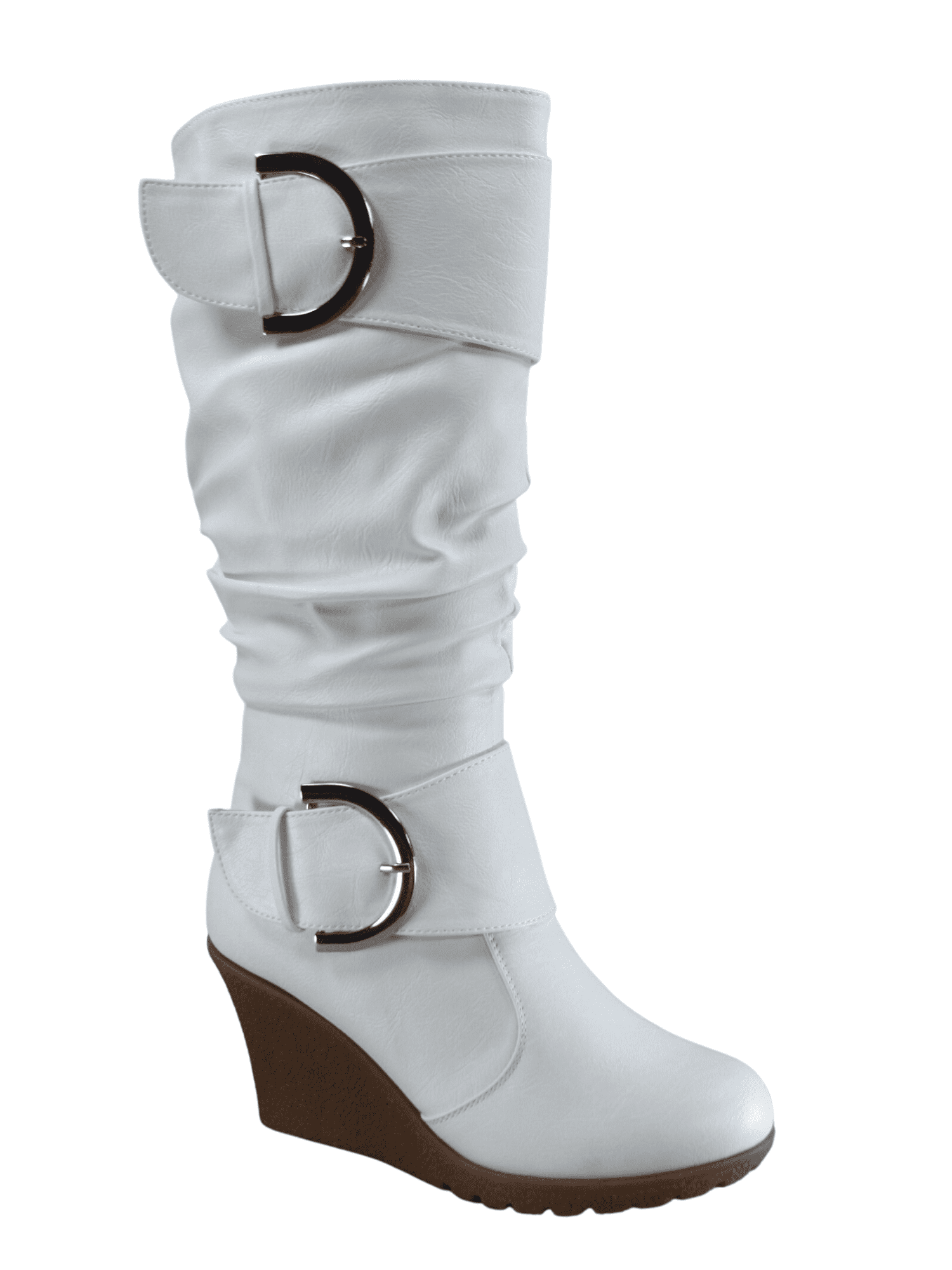 Women Winter Warm White Knee High Boots main image 1