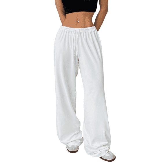 Women's Fashion pure color soft comfortable knitted baggy pants