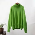 thumbnail image 1 of Women's Fashionable All-match Solid Color Turtleneck Sweater, 1 of 10