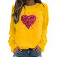 thumbnail image 1 of Women's Fashionable Casual Fun Santa Head Printed Round Neck Top Hoodless Sweatshirt, 1 of 6