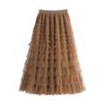 thumbnail image 1 of Women's Fashionable And Casual New Mid Length Long Skirt With Skirt And Half Body Skirt Vintage Skirt Side Slit Skirt Beach Skirts for Women Slit Skirt Knee Length Skirt Stretchy Skirts for Women, 1 of 2