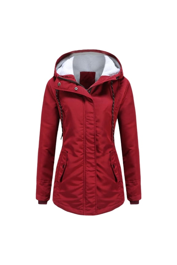 Women's Fashionable Casual Solid Color Long Coat Jacket for Ladies Temperament Commuting Zipper Imitation Silk Outerwear