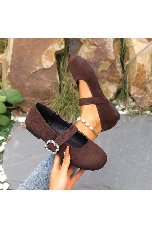 Women's Fashionable Casual Summer Solid Color Comfortable Shoes With Soft Sole Moccasins Shoes Mary Jane Shoes Women Senior Front Women's Gifts
