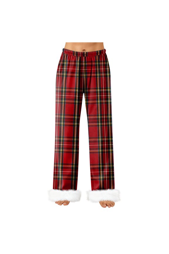 Women's Fashionable Casual Trousers with Geometric Print, Modern and Trendy Pants for Casual Outings, Daily Use, and Women's Wardrobe Essentials,Red,S