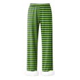 thumbnail image 1 of Women's Fashionable Casual Trousers with Striped Print, Stylish and Trendy Pants for Daily Wear, Casual Outfits, and Women's Fashion Apparel,Dark Green,L, 1 of 4