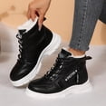 thumbnail image 1 of Women's Fashionable Casual Versatile Cool Lace Up Round Toe Side Zipper Eye Catching Winter Snow Boots For Style, 1 of 7