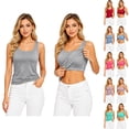 thumbnail image 1 of Harpily Womens Tank Tops Sleeveless Solid Square Neck Delicate Thin Straps Breathable Smooth Soft Skin-Friendly Daily Outer Inner Layering Tops, 1 of 5