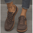 thumbnail image 1 of Women's Fashionable Lace Up Low Top Casual Flat Sneakers, Comfortable Sports Walking Shoes for Daily Wear, Female Round Toe Shoes, 1 of 10