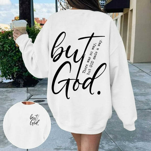 Women's Fashionable Printed Crew Neck Hoodie