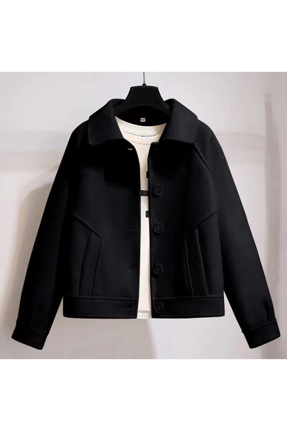 "Women's Fashionable Short Wool Blend Jacket Versatile Casual Coat For All Seasons" Womens Winter Clothes plus Size Cute Womens Coats Coat Oversize Women plus Dressy Coat Cloth Coats Stretch Vest