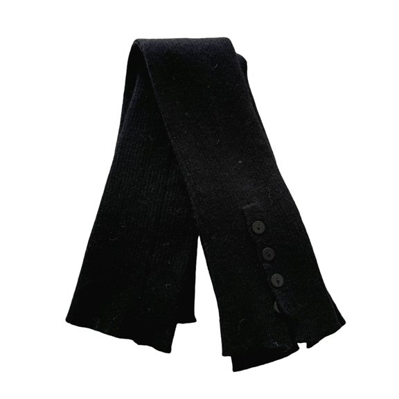 Women's Fashionable Slouch Leg Warmers with Side Button Designs Split Ribbed Knit Solid Color Boot Covers Long Socks