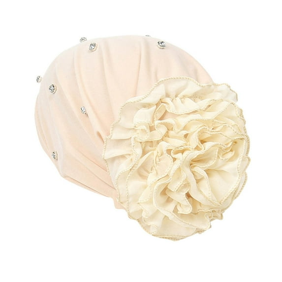 Women's Fashionable Solid Color Striped Bow Headscarf Ladies A Hat