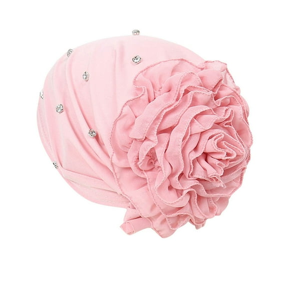 Women's Fashionable Solid Color Striped Bow Headscarf Ladies A Hat