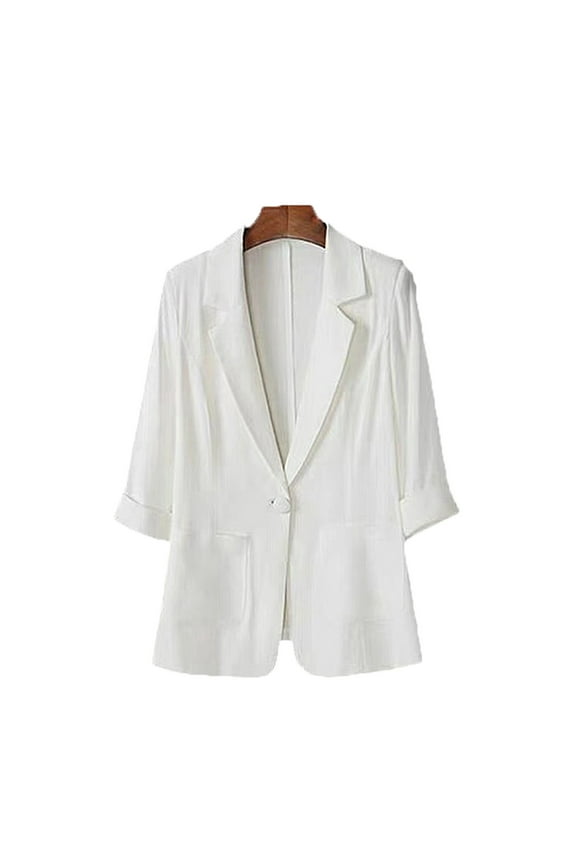 Women's Fashionable Spring/summer British Style Sun Suit Top Cotton Linen Small Suit Large Jacket Cooling Shirts for Women Spf Shirts for Women Long Sleeve