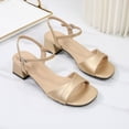 thumbnail image 1 of Women's Fashionable Versatile Soft Leather Sandals-Plus Size Soft Sole Buckle Comfortable Slippers Gold 44, 1 of 9
