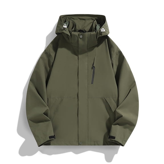 Women's Fashionable and Comfortable Outdoor Windproof and Waterproof Jacket Dark Green S