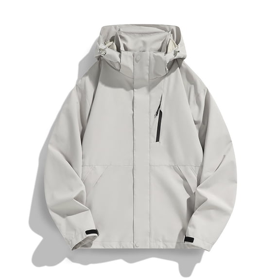 Women's Fashionable and Comfortable Outdoor Windproof and Waterproof Jacket Gray S