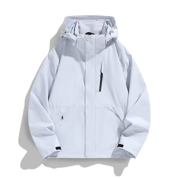 Women's Fashionable and Comfortable Outdoor Windproof and Waterproof Jacket Light Blue M