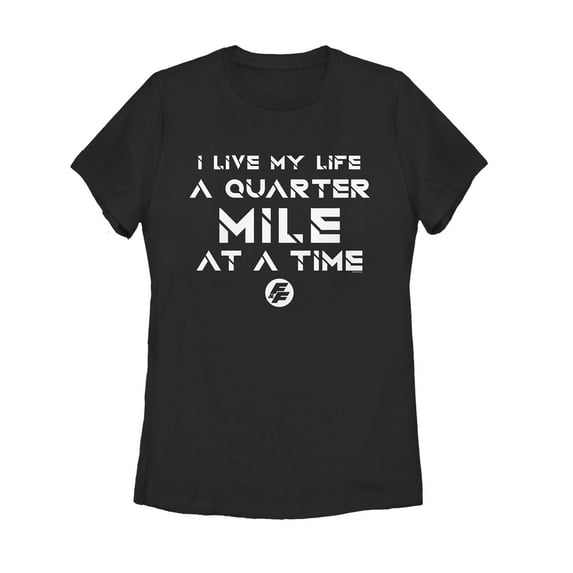 Women's Fast & Furious Live Quarter Mile Graphic Tee Black X Large
