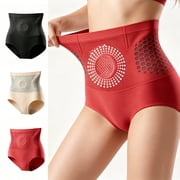 Womens Fat Burning Shorts, High Waist Sauna Waist Trainer Shapewear Sauna Sweat Tummy Control Shorts for Gym, Yoga & Daily WearRed,XXL