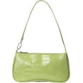 thumbnail image 1 of Women's Faux Croc Leather Crocodile Print Retro Classic Tote Zipper Bag, 1 of 5