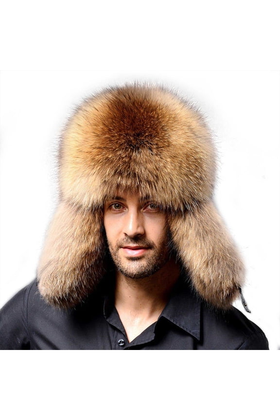 Women's Faux Fur Aviator Hat with Ear Flaps,Winter Trapper Hat with Adjustable Chin Strap,Cotton Wool Blend Cold Weather Hat for Outdoor Activities,Soft Plush Winter Cap with Ear Protection for Women