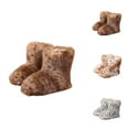thumbnail image 1 of Women's Fur Boot, Round Toe Suede Winter Fuzzy Shoes, Warm Snow Comfy Plush Short Flat Mid-Calf and Knee High Furry Fluffy Boots Round Toe Mid Calf Comfortable Outdoor Flat Shoes, 1 of 7