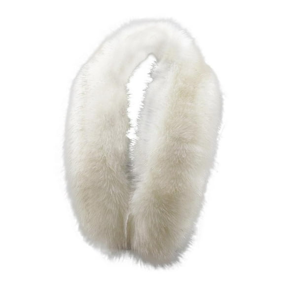 Women's Faux Fur Collar Scarf, Detachable Winter Fur-Look Neck Wrap, Plush Shawl Collar for Coats and Jackets, Warm Fake Fur Stole for Women, Elegant Evening Wear Accessory P