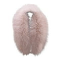 thumbnail image 1 of Women's Faux Fur Collar Scarf, Detachable Winter Fur-Look Neck Wrap, Plush Shawl Collar for Coats and Jackets, Warm Fake Fur Stole for Women, Elegant Evening Wear Accessory Pink, 1 of 3