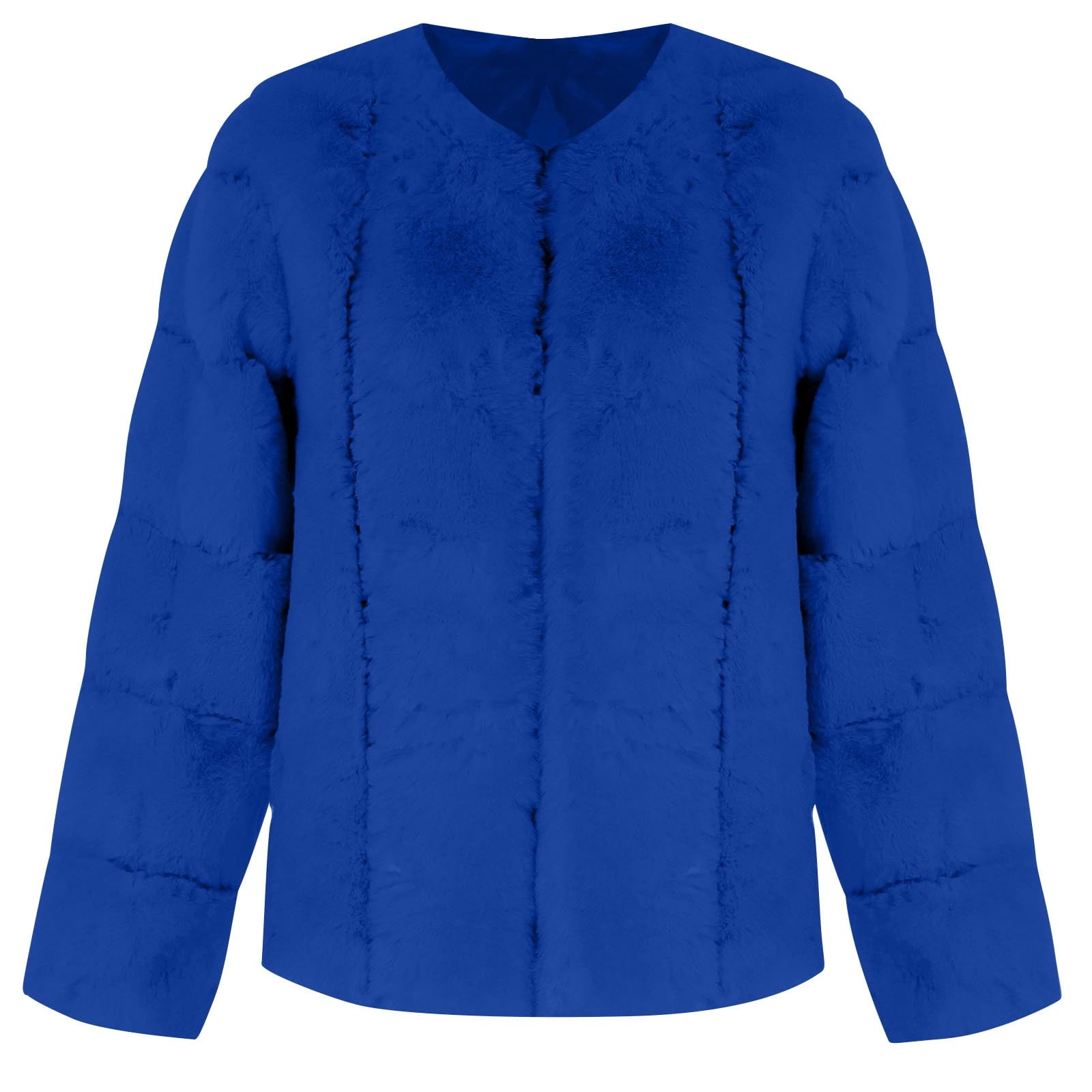 Women's Faux Fur Cropped Jacket Coat 2023 New Open Front Thicken Fleece ...