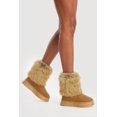 thumbnail image 1 of Women's Faux Fur Cuff Low Platform Boots, 1 of 6